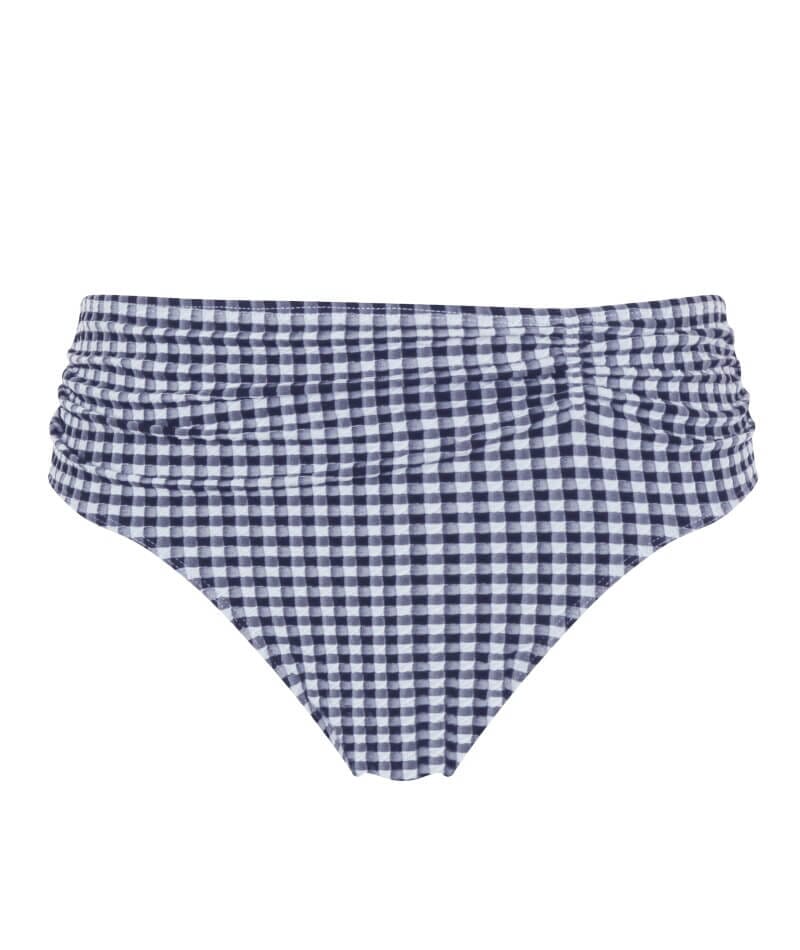 Panache Swimwear Gingham Midi Pant - Navy Gingham Swim